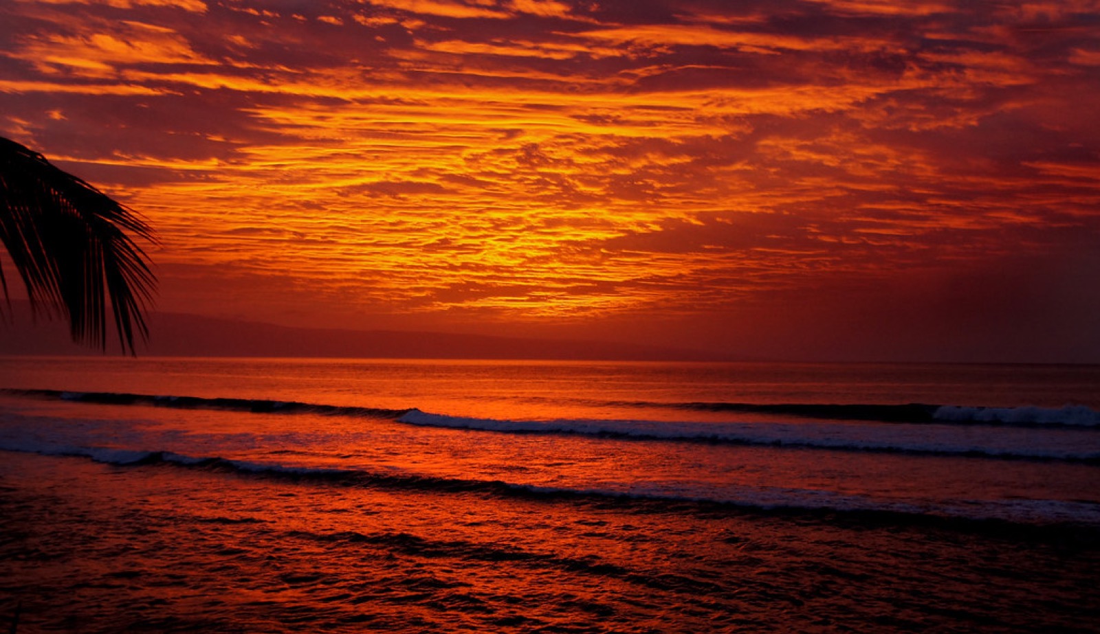 Warm sunset travel scene